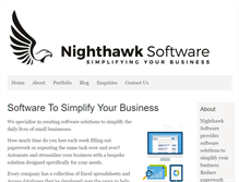 Tablet Screenshot of nighthawksoftware.com